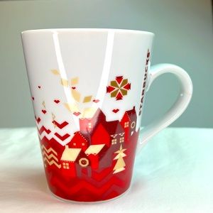 2013 Starbucks Village Winter Christmas geometric houses